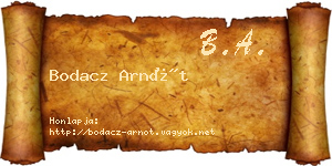 Bodacz Arnót névjegykártya